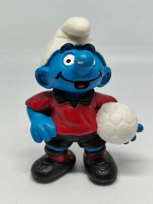 Smurf Footballer Figure like new, collectible PVC toy