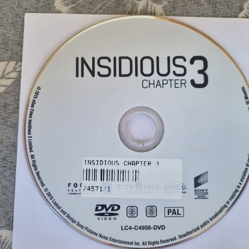 Insidious Chapter 3 DVD like new, thriller horror subbed