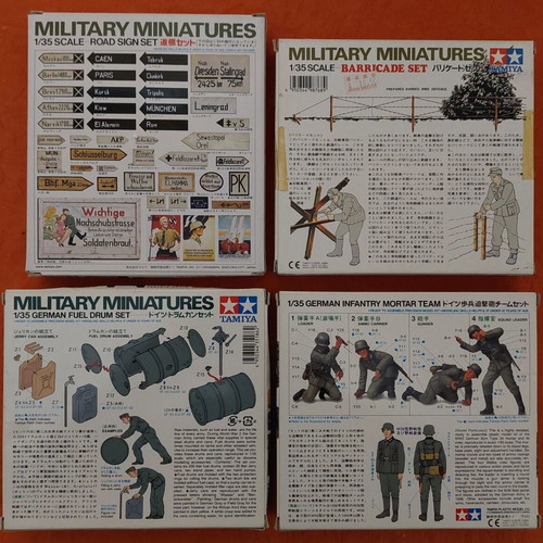 Tamiya 4 military miniatures kits like new