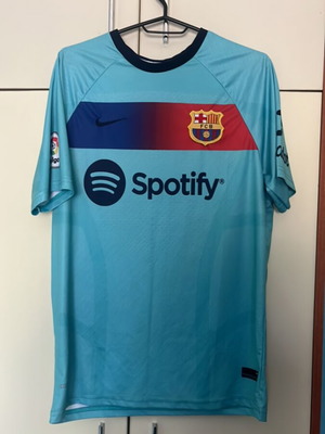 Barcelona GAVI Football Jersey official replica, like new, blue