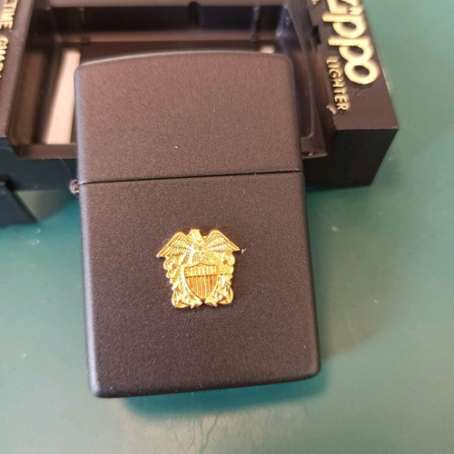 Zippo Black Navy Officer US Navy Lighter new