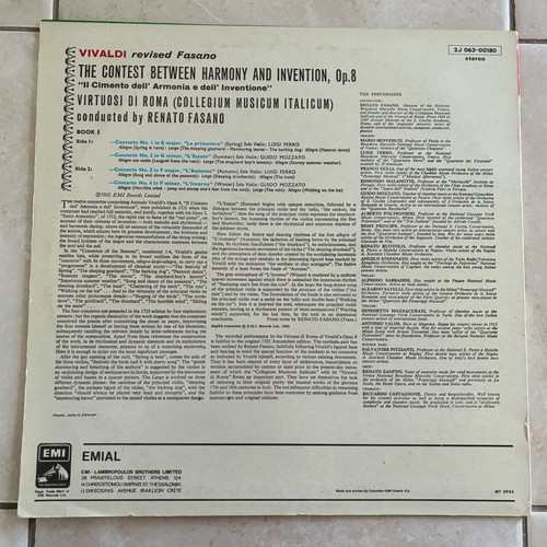 Vivaldi The Four Seasons vinyl record used