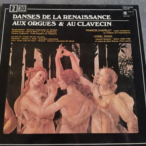 Danses De La Renaissance Aux Orgues & Au Clavecin double vinyl