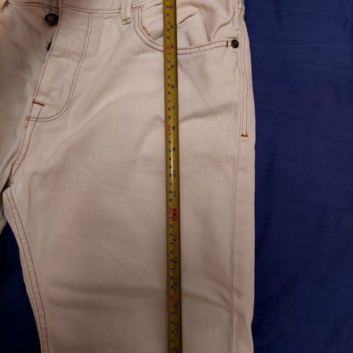 Bershka Off-White Denim Shorts like new, size EUR 44 / US 34