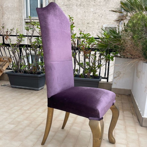 Office or dining chair used with velour fabric