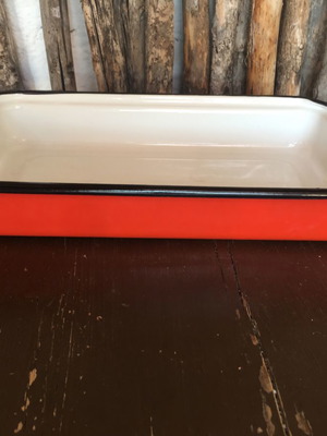 Enamel baking tray vintage in excellent condition 30cm