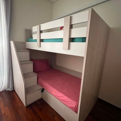 Project House bunk bed like new with storage spaces