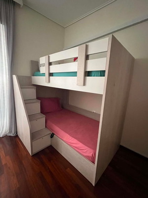 Project House bunk bed like new with storage spaces