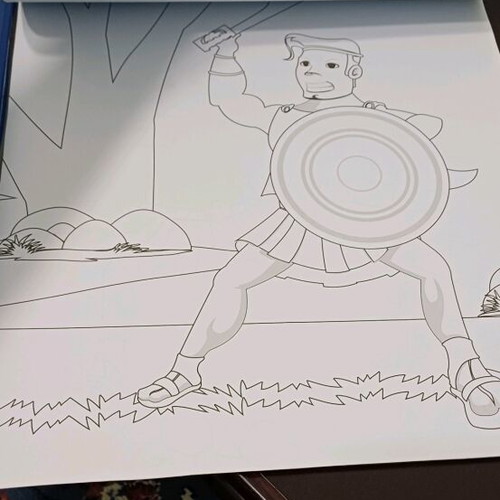 Drawing pad used with designs from Greek mythology
