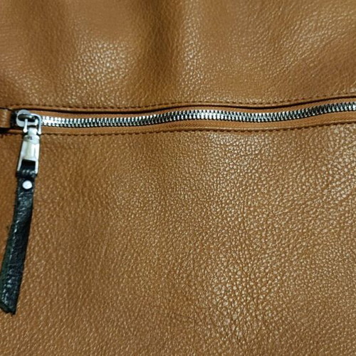 Backpack leather pouch like new, tan, backpack style
