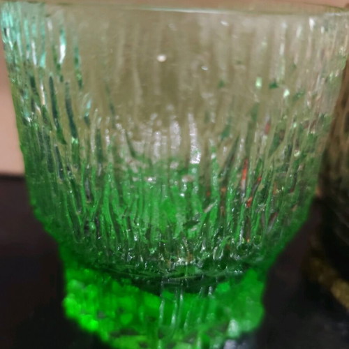 Vintage glasses like new, set of 6, multicolored