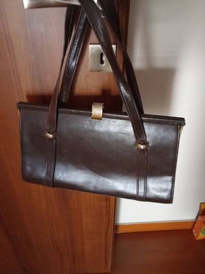 Vintage handbag 1975, brown color