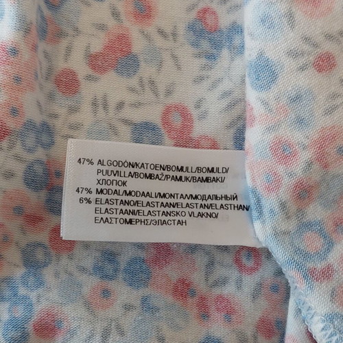 Calida pajama top, size L-XL, multicolored