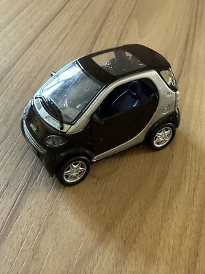 Smart Fortwo μεταλλικό μοντέλο die cast σαν καινούργιο, μαύρο και ασημί