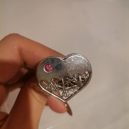 Heart ring like new, women's faux