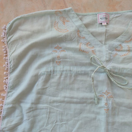Achilleas Accessorize Kids' Mint Caftan with Pom Poms Used Cotton