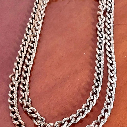 Cuban Link Necklace like new, layered gold and silver chain