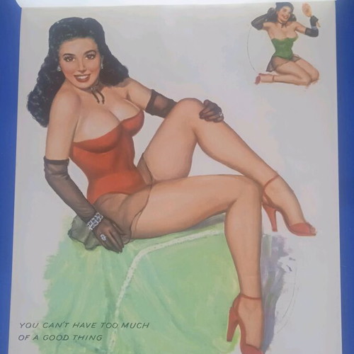 Lithograph calendar 1957 used, good condition