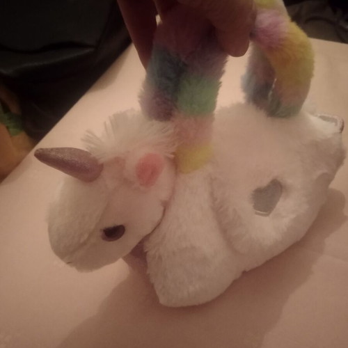 Children's plush bag like new with stuffed animal