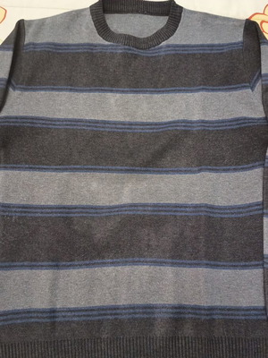 Men's knitted sweater like new, blue and silver, size M