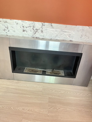 Bioethanol fireplace inox wall-mounted, like new