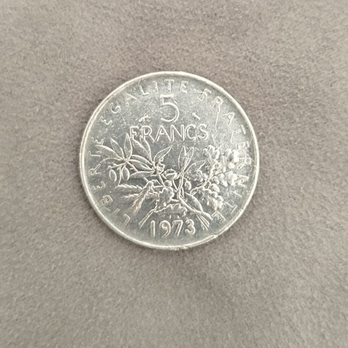 5 Francs Coin 1973 used
