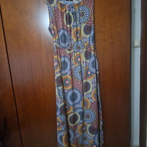 Maxi dress with boho mandala pattern like new, colorful