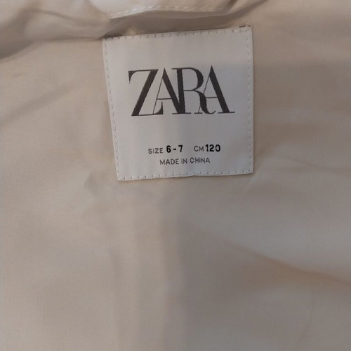 Zara sleeveless fur jacket new, beige, for girls 6-7 years