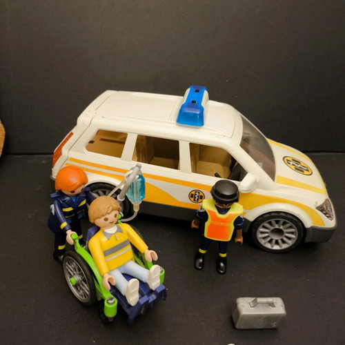 Playmobil First Aid Vehicle like new, with minimal missing parts