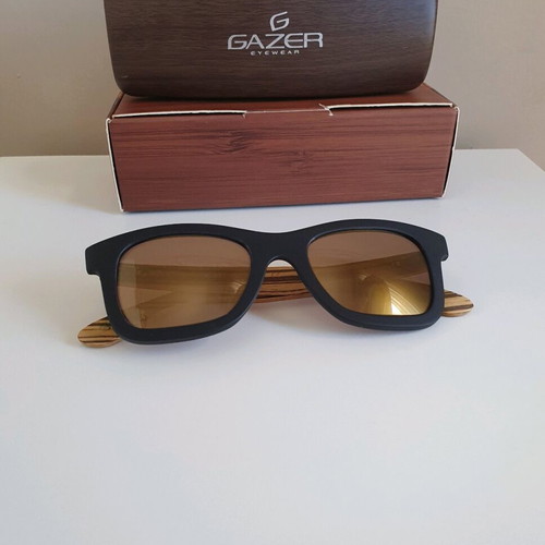 Sunglasses GAZER EYEWEAR BLACK-WENGE/GOLD MIRROR