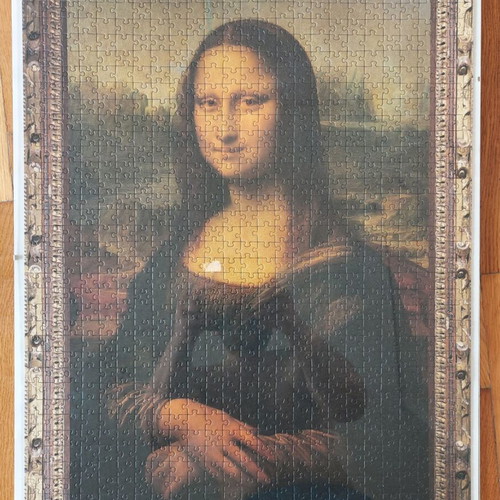 Puzzle in frame like new, dimensions 0.50x0.70