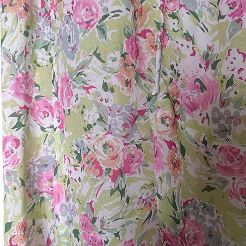 Dress like new with transparency and matching fabric belt, multicolor size M