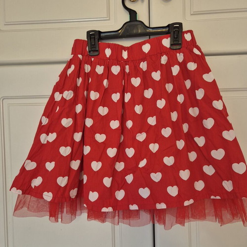 Skirt red with hearts LC Waikiki like new for 8 years old