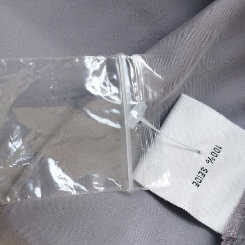 Silk shirt vintage grey-silver like new, size M