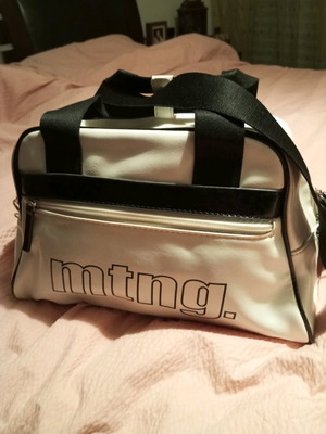 MTNG handbag and crossbody bag like new, black and white