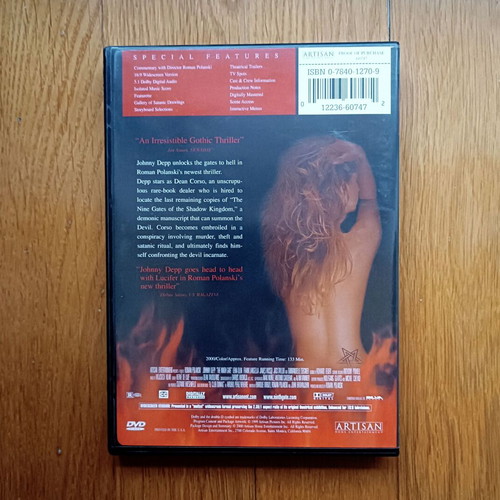 The Ninth Gate DVD μεταχειρισμένο με ελληνικούς υπότιτλους
