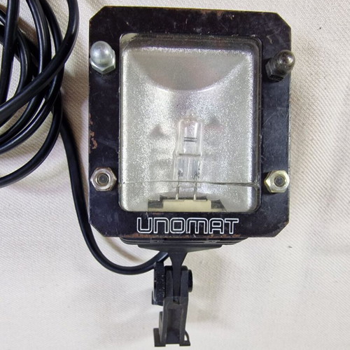 Unomat LX803DC halogen video camera light, vintage