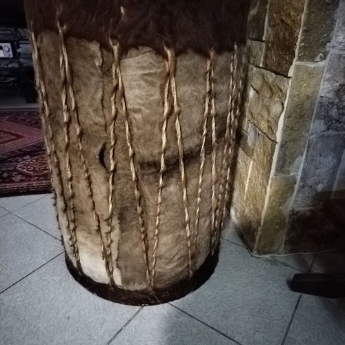 African collectible drums like new, one large and two small