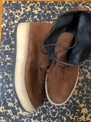 Brown platform ankle boots size 37 used