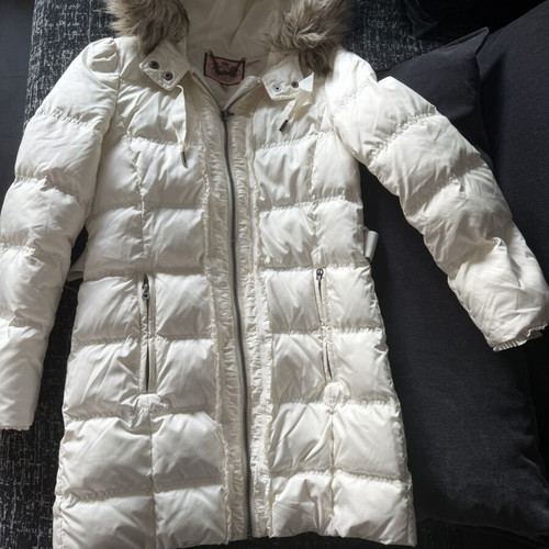 Juicy Couture Vintage Down Puffer Coat, white, size M