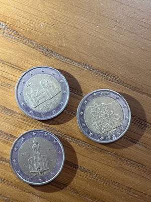 Rare European 2€ coins like new