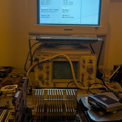 Intel VC820 Slot 1 AGP motherboard used with Pentium III 700MHz and 256MB RDRAM