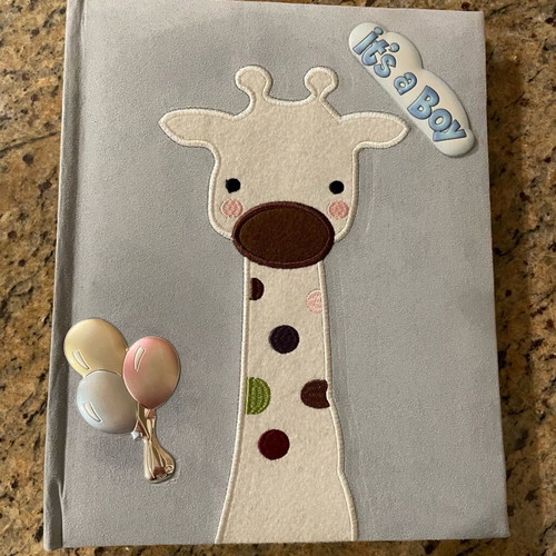 Princelino children's photo album like new with silver balloon design
