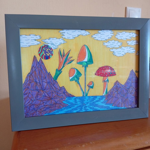 Insider Valley Acrylic Painting New, A4 Size