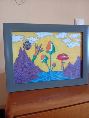 Insider Valley Acrylic Painting New, A4 Size