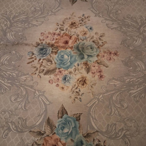 Rectangular rug like new, 1.55×2.28, polyester cotton, gray shades