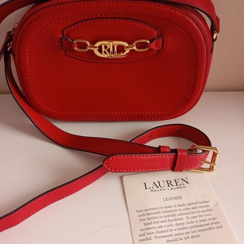 Ralph Lauren leather crossbody bag new, dark red