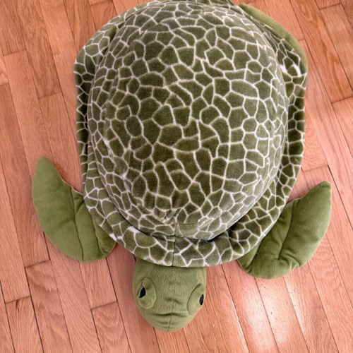 Plush turtle used decorative, dimensions 58x33x17 cm