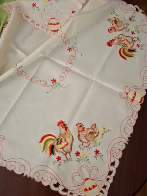 Easter tablecloth new with chicken design
