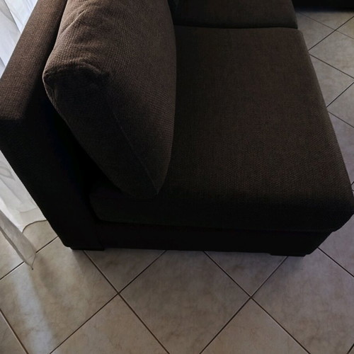 Wenge corner sofa used 4-seater in 3 pieces